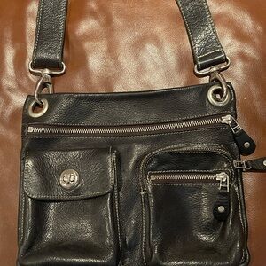 Roots Village Tribe cross body bag in black, great condition!